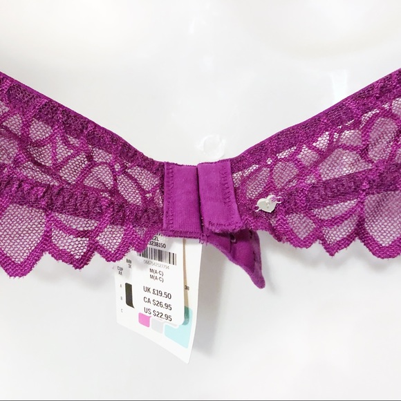 Victoria’s Secret PINK M Lace Halter Top Magenta - Picture 4 of 8